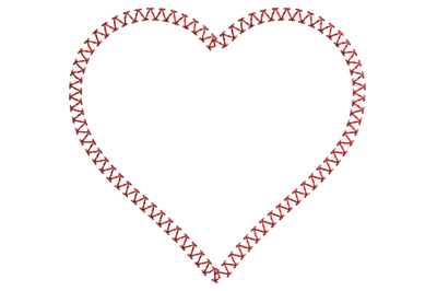 Heart embroidery design