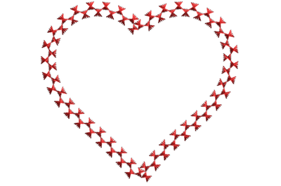 Heart embroidery design