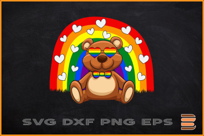 LGBT Grizzly Bear Gay Pride Rainbow