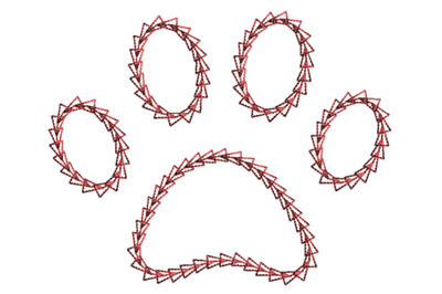 Dog Paw embroidery design