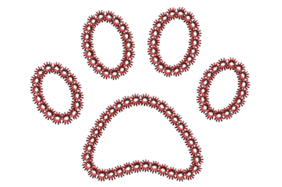 Dog Paw embroidery design