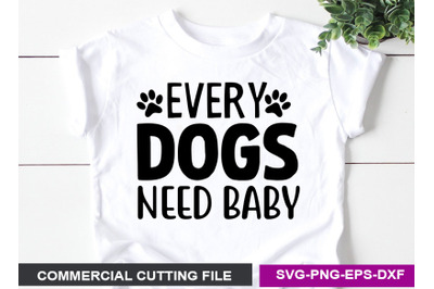 DOG SVG T shirt Design Template