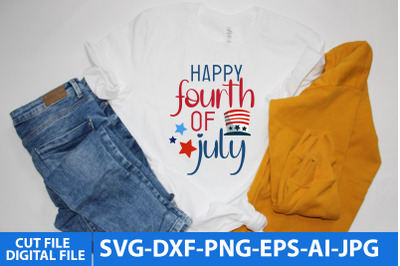 happy fourth of july  SVG Cut Files