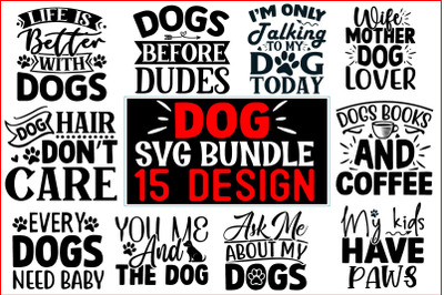 Dog SVG T Shirt Design Bundle