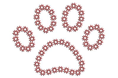 Dog Paw embroidery design