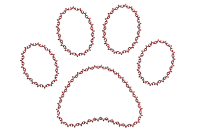 Dog Paw embroidery design