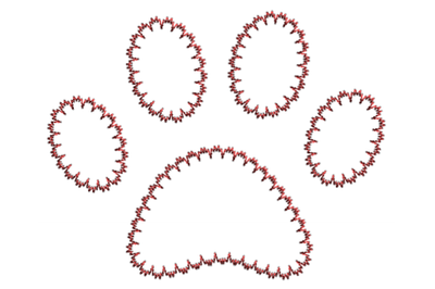 Dog Paw embroidery design