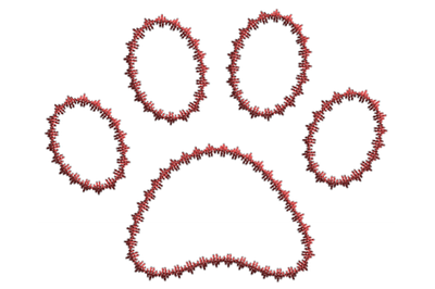 Dog Paw embroidery design