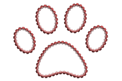 Dog Paw embroidery design