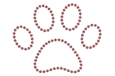 Dog Paw embroidery design