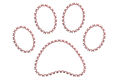 Dog Paw embroidery design