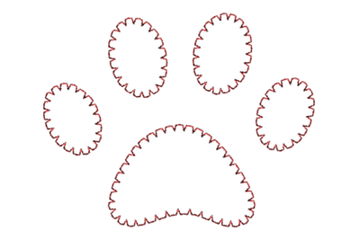 Dog Paw embroidery design