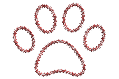 Dog Paw embroidery design