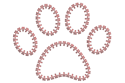 Dog Paw embroidery design