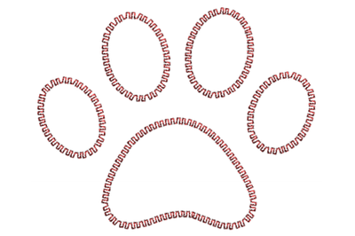 Dog Paw embroidery design