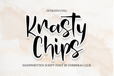 Krasty Chips | Handwritten Script Font