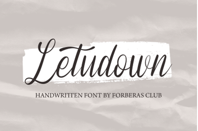 Letudown | Handwritten Font