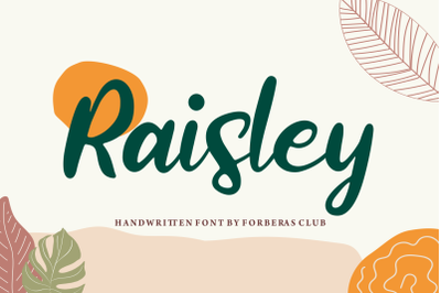 Raisley | Handwritten Font