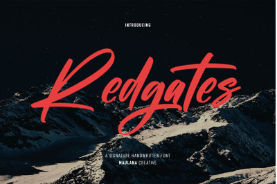 Redgates Script Font