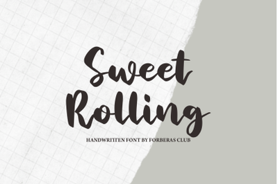 Sweet Rolling | Handwritten Font