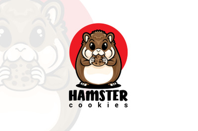 Hamster Cookie Mascot Logo