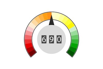 Credit rating indicated, number of rate icon