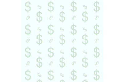 Seamless pattern wallpaper with sign dollar, financial concept