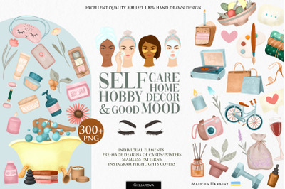 Self care, hobby, home and good mood