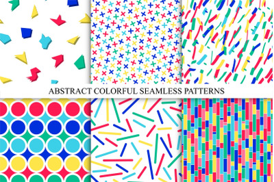 Abstract colorful seamless patterns