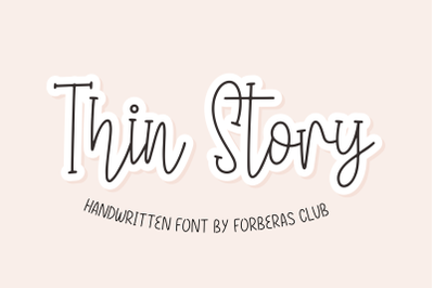 Thin Story | Handwritten Font