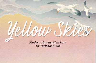 Yellow Skies | Modern Script Font
