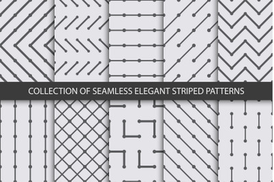 Gray geometric striped patterns