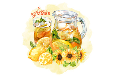 Welcome Summer Lemonade Day PNG Design