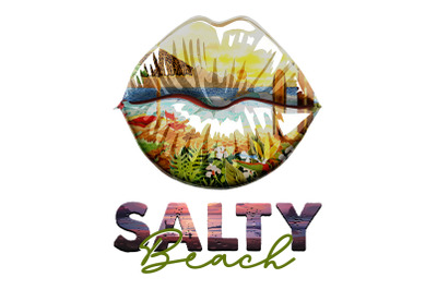 Salty Beach Sexy Lips Sublimation