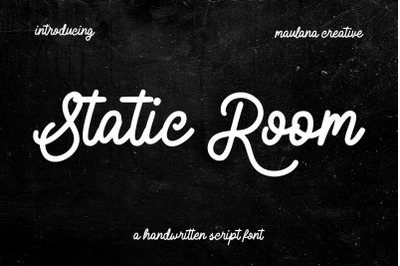 Static Room Cursive Script Font