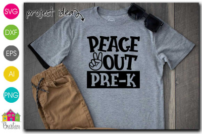Peace Out Pre-K SVG | Last Day of School SVG File