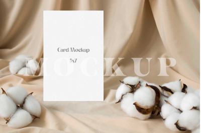 Wedding Card Mockup 5x7 with Cotton