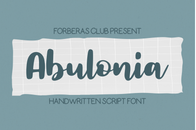 Abulonia | Handwritten Font