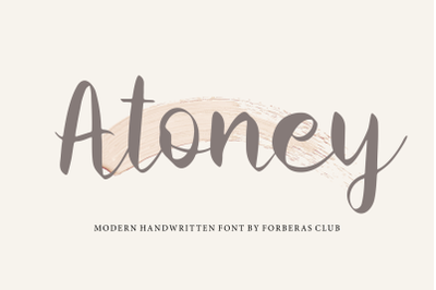 Atoney | Handwritten Font