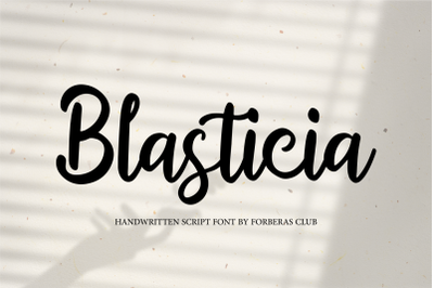 Blasticia | Handwritten Font