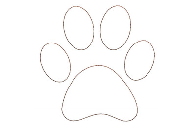 Dog Paw Outline