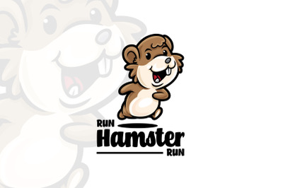 Hamster Run Mascot Logo