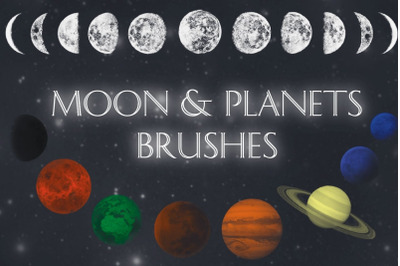 Moon Planets Procreate Brushes