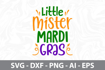 Little Mister Mardi Gras svg