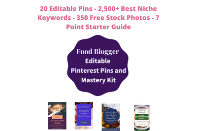 20 Editable Pin Templates and Much More for Food Bloggers!