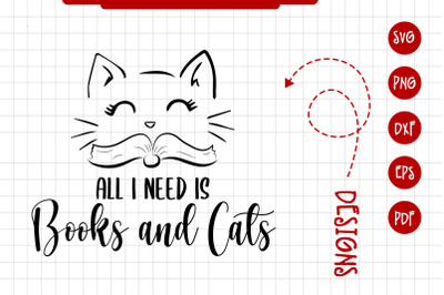 Read Quote All I Need Is Books And Cats