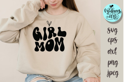 Girl mom svg, mom cut file