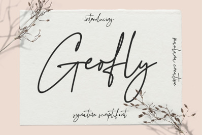 Geofly Signature Script Font