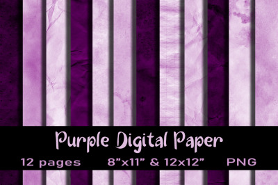 12 Digital Paper Purple PNG.