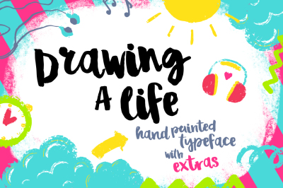 Drawing a Life - Brush Font & Extras
